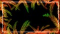 Frame with palm trees on alpha channel codec png alpha in loop