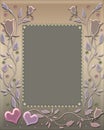 Frame pearl hearts Valentines Day pastel colors