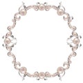 Frame with pearls Royalty Free Stock Photo