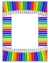 Frame of pencils Royalty Free Stock Photo