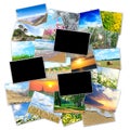 Frame for a photo on the background picture of the nature of the Royalty Free Stock Photo