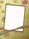 Frame for photo or congratulation with ribbons Royalty Free Stock Photo