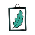 Frame photo hanging leaf icon