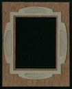 Frame for photo or text from cardboard mat with bevel cut