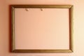 Frame without a picture. Metaphor of empty and meaningless modern art devoid of concept