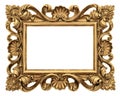 Frame picture, photo, image. Vintage golden baroque object Royalty Free Stock Photo