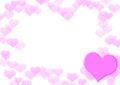 Frame from pink hearts Royalty Free Stock Photo