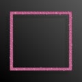 Frame Pink Sequins Square. Glitter, sparkle.