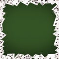 Frame of playing cards on background Royalty Free Stock Photo