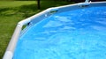 Frame pool in the garden of a private house, summer Royalty Free Stock Photo