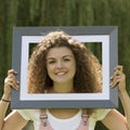 Frame and portrait of a teenager Royalty Free Stock Photo