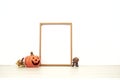 Frame with pumpkin desk wall