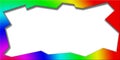 Frame, rainbow gradient, postcard, banner, text space.