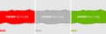 Frame with realistic torn paper edge. Lacerated white paper page border with soft shadow. Ripped colorful banner. Vector