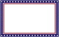 American abstract flag symbols patriotic border frame . Royalty Free Stock Photo