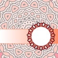 Frame red mandala Royalty Free Stock Photo