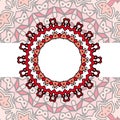 Frame red mandala Royalty Free Stock Photo