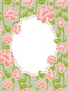 Frame rose Vintage background. Old flowers pattern Royalty Free Stock Photo