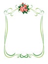 Frame with roses pattern