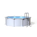 Frame round white pool with a diameter of 4 m