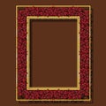 Frame ruby color with shadow