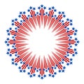 American abstract round symbol flag emblem logo icon decorative design element Royalty Free Stock Photo
