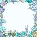 Frame sea shell Royalty Free Stock Photo