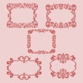 Frame set decorative elements ornamental