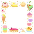 Sweet Confection frame Royalty Free Stock Photo