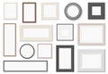 Frame set, vintage border for art work picture or photo, 3d realistic decoration element Royalty Free Stock Photo