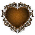 Frame in the shape of heart for picture or photo Royalty Free Stock Photo
