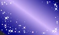 Frame of shining stars on purple blue gradient background Royalty Free Stock Photo