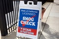 Smog Check sign Royalty Free Stock Photo