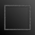 Frame Silver Sequins Square. Glitter, sparkle. Royalty Free Stock Photo