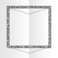 Frame Silver Sequins Square. Glitter, sparkle. Royalty Free Stock Photo