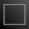 Frame Silver Sequins Square. Glitter, sparkle. Royalty Free Stock Photo