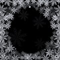 Frame with snowfakes Royalty Free Stock Photo