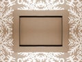 Frame and snowflakes. Paper cutting Royalty Free Stock Photo