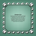 Frame with soccer balls on an isolated background Royalty Free Stock Photo