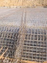 Steel reinforcement frame for subsequent concrete pouring Royalty Free Stock Photo