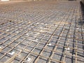 Steel reinforcement frame for subsequent concrete pouring Royalty Free Stock Photo