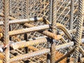 Steel reinforcement frame for subsequent concrete pouring Royalty Free Stock Photo