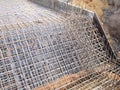 Steel reinforcement frame for subsequent concrete pouring Royalty Free Stock Photo