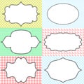 Frame sticker label tags. Card template blanks for