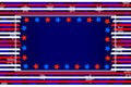 USA flag symbols patriotic holiday border Royalty Free Stock Photo