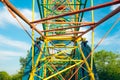 Frame structure of the old Ferris wheel Royalty Free Stock Photo