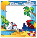 Frame with summertime theme 1 Royalty Free Stock Photo