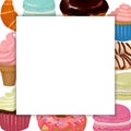 Frame with sweets Royalty Free Stock Photo