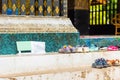 A frame for the text at the entrance to the temple in Louangphabang, Laos. Copy space for text. Royalty Free Stock Photo