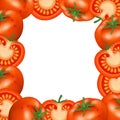 Frame of tomatoes. Natural bio vegetable, healthy organic food.